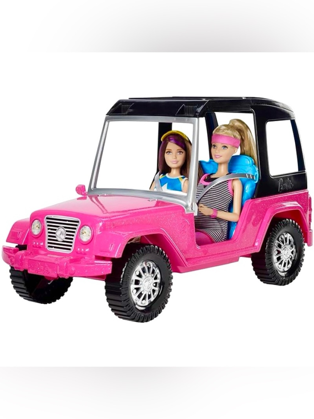 Barbie Hot Pink Jeep EUC